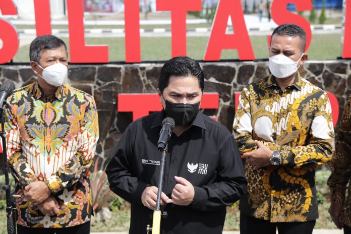 Buka Kegiatan KIM Investment Expo 2021, Erick Thohir Minta BUMN Punya Mental Melayani
