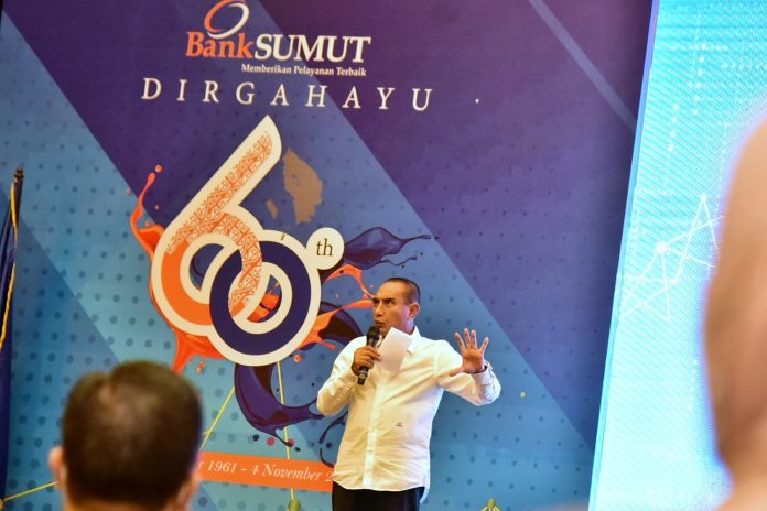 Rayakan HUT ke-60, Gubernur Edy Rahmayadi Tantang Bank Sumut Targetkan Laba Rp1 T