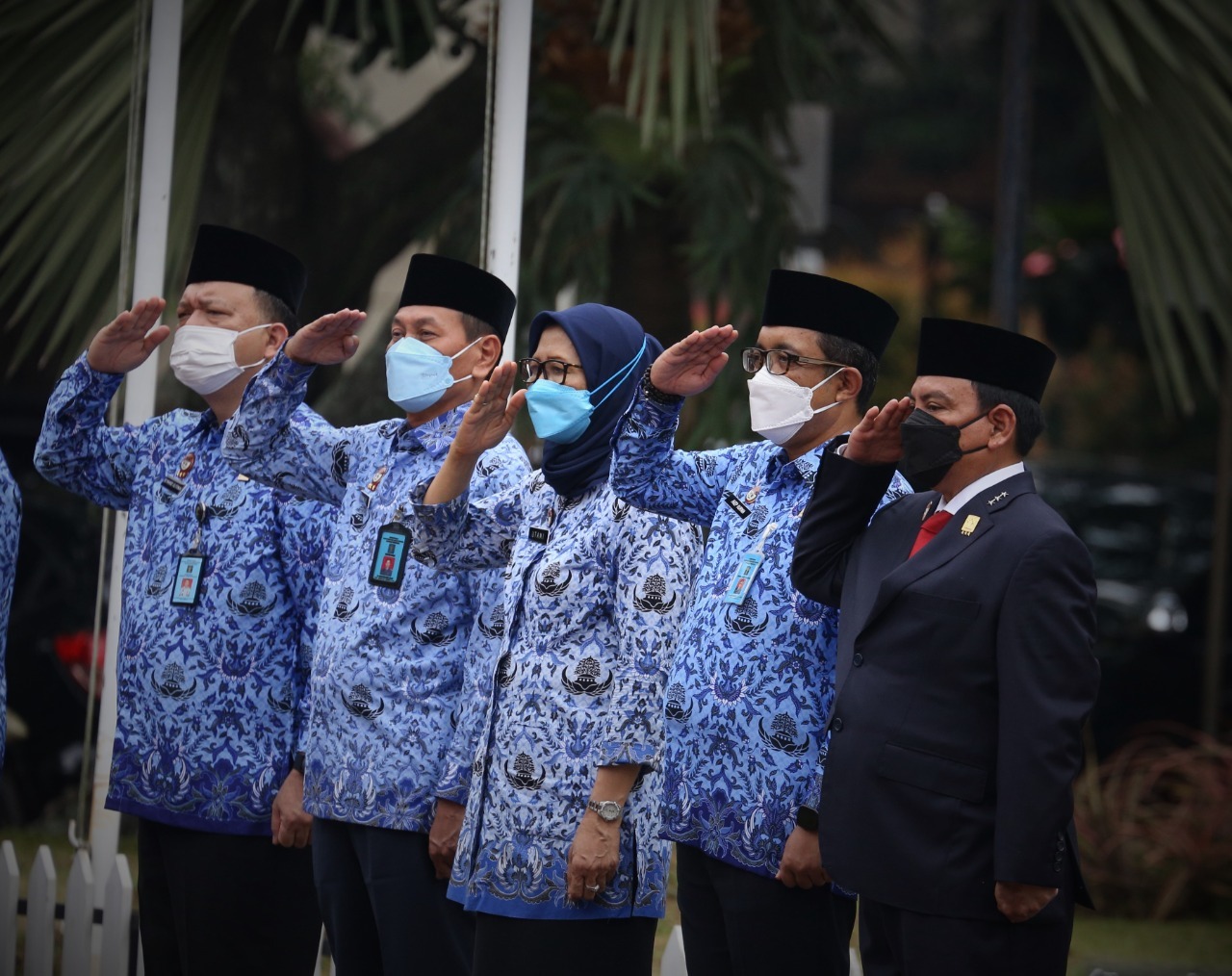 Wamenkumham Inspektur Upacara Hari Pahlawan di BPSDM Hukum dan HAM