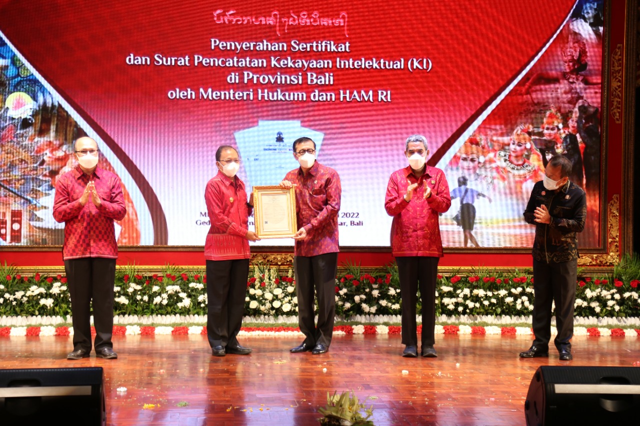 Bali Kembali Catatkan Kekayaan Intelektual, Menkumham: Ekosistem Kekayaan Intelektual Siklus Perputaran Ekonomi